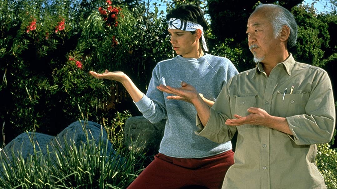 Ralph Macchio and Pat Morita in 1984's The Karate Kid