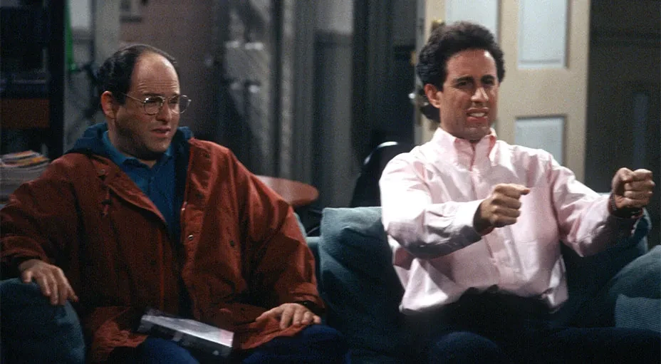 Jerry Seinfeld and Jason Alexander in Seinfeld