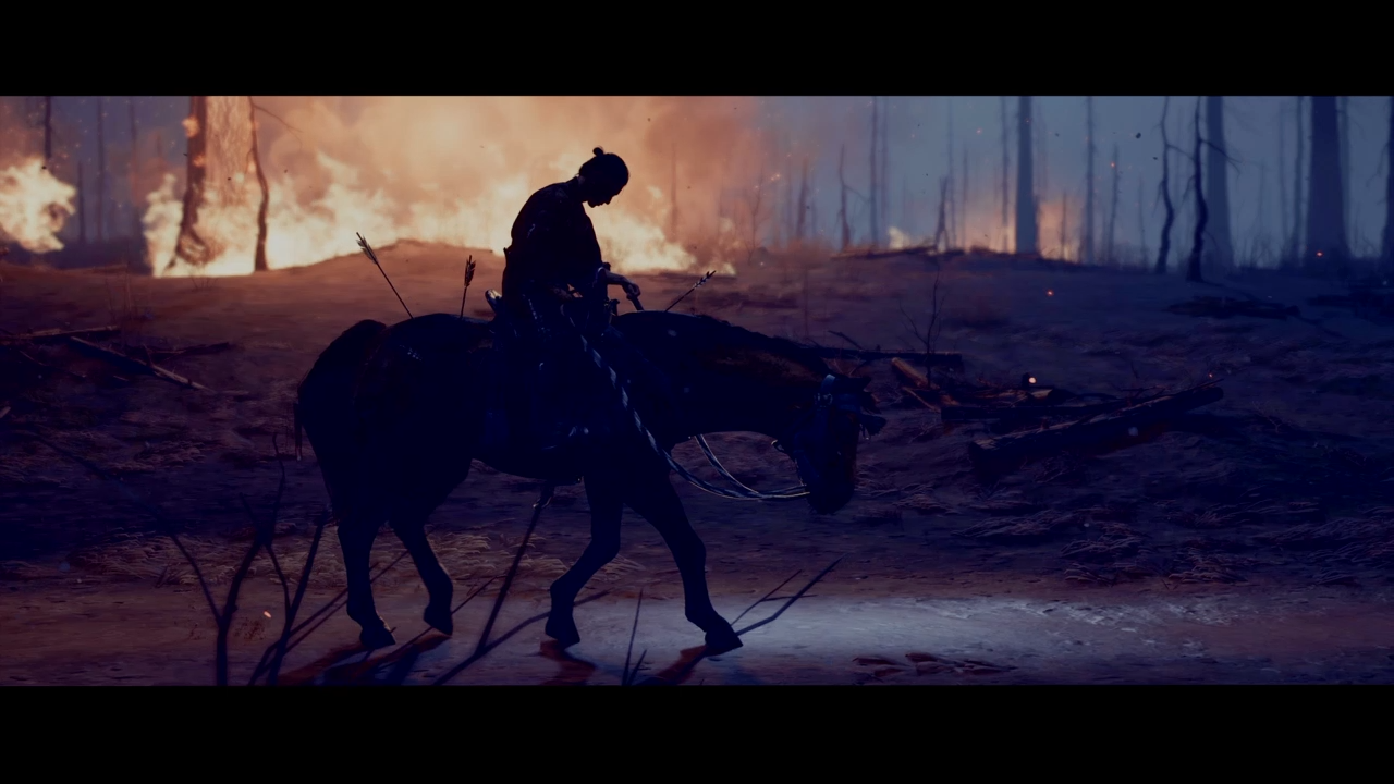 Jin Sakai traveling with his horse during his final moments | Ghost of Tsushima