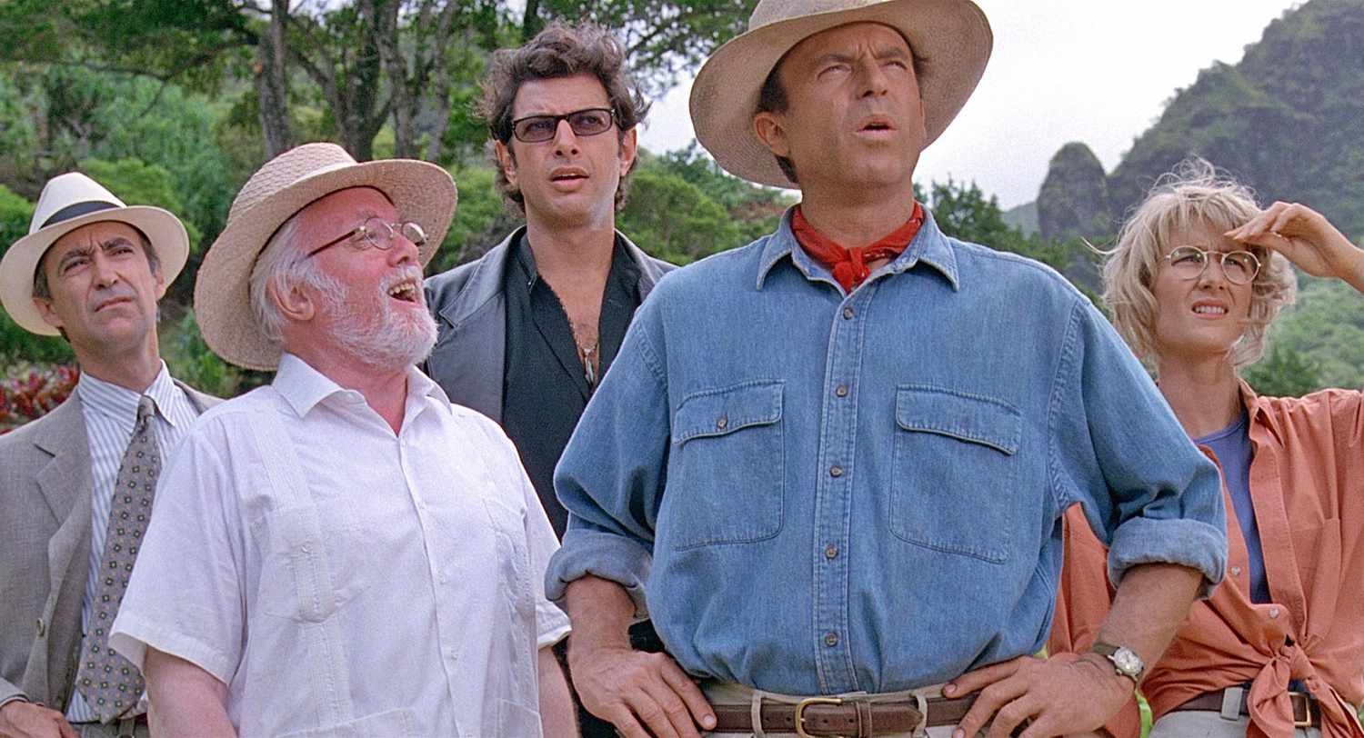 Sam Neill, Jeff Goldblum and Laura Dern in 1993's Jurassic Park