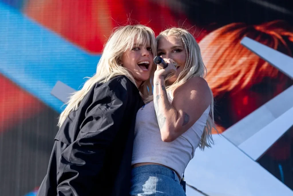 Renee Rapp and Kesha at Coachella 2024.