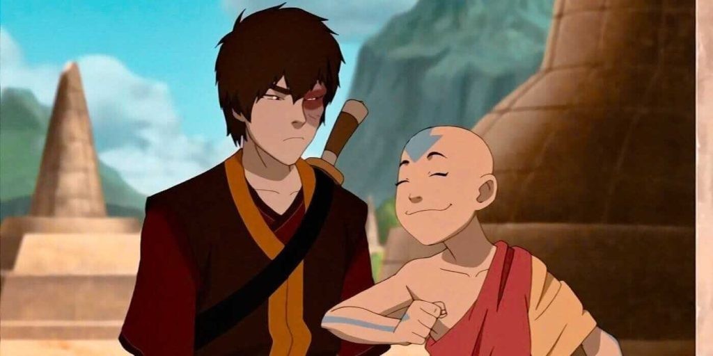Zuko and Aang in Avatar: The Last Universe.
