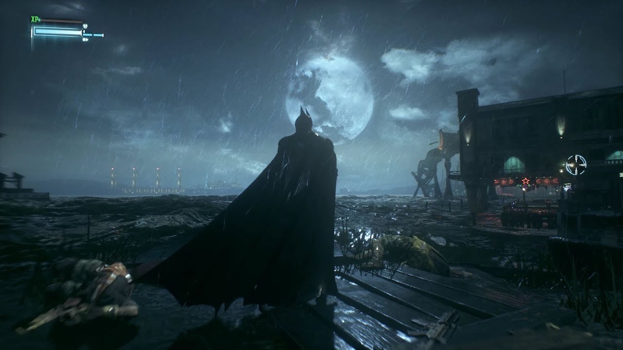 A gameplay still from the Batman: Arkham Knight video game