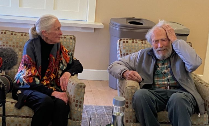 Clint Eastwood and Jane Goodall (Image via LinkedIn)