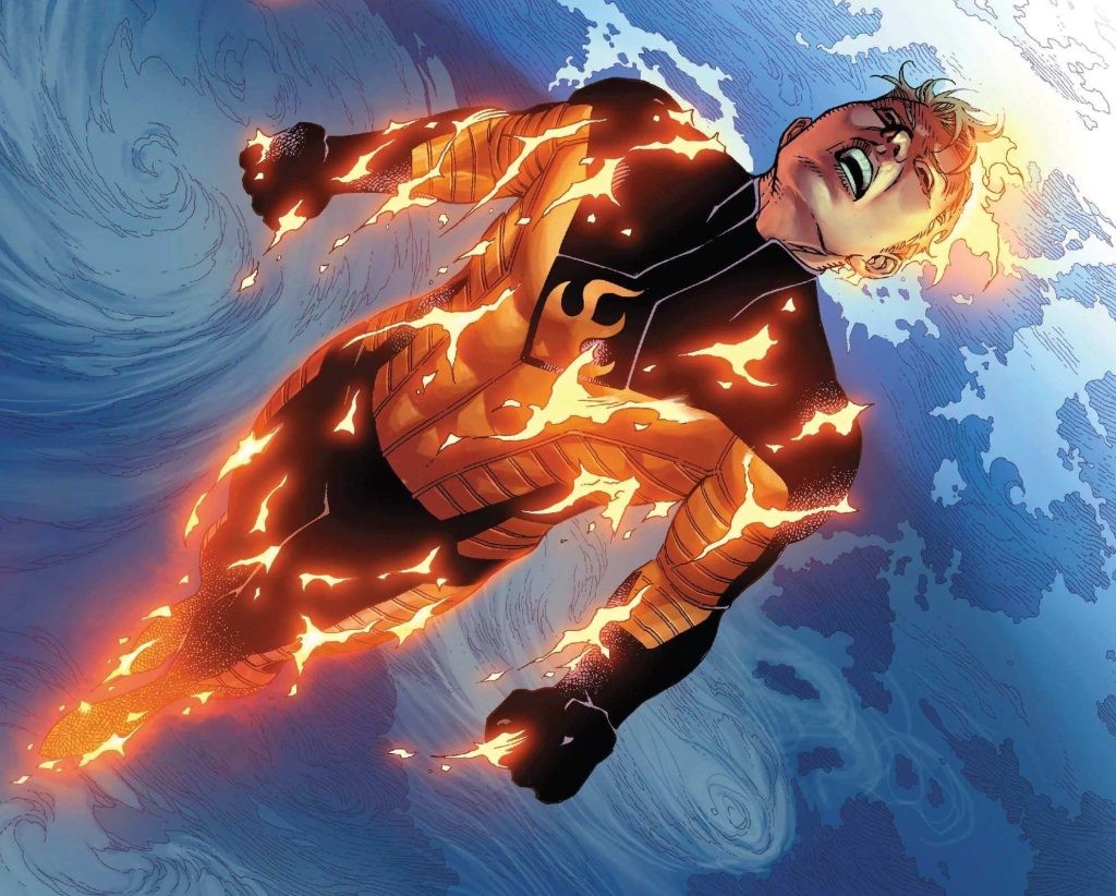 Human Torch in the comics.
