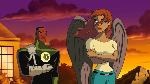 Green Lantern and Hawkgirl in Justice League