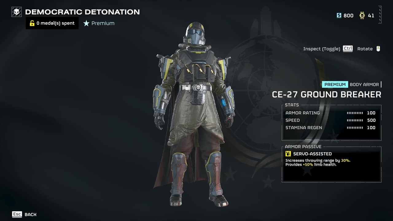 The armor costs 18 medals, which makes it staggering value for money for Helldivers 2 players.