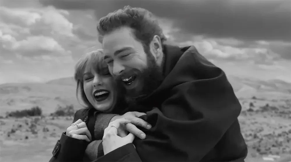 Taylor Swift and Post Malone in a still from "Fortnight" music video