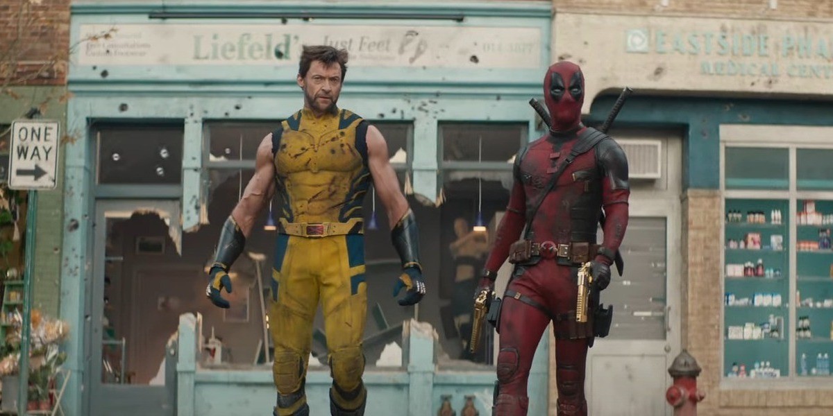 Hugh Jackman and Ryan Reynolds in the upcoming MCU film Deadpool & Wolverine