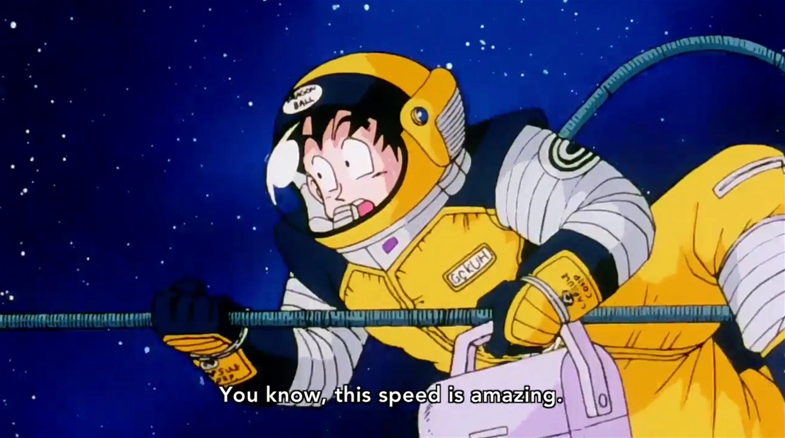 Goku Wearing a Space Suit