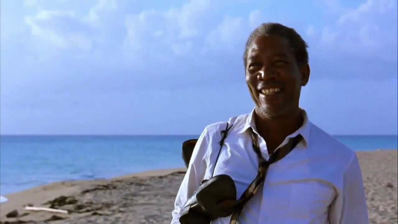Red has a tearful reunion with Andy in the ending of The Shawshank Redemption