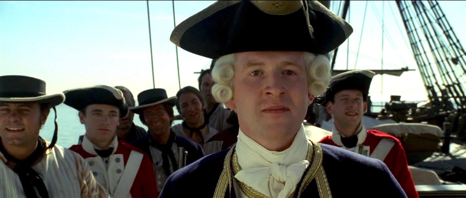 Damian O'Hare as Lt. Gillette in a still from Pirates of the Caribbean: The Curse of the Black Pearl (2003)