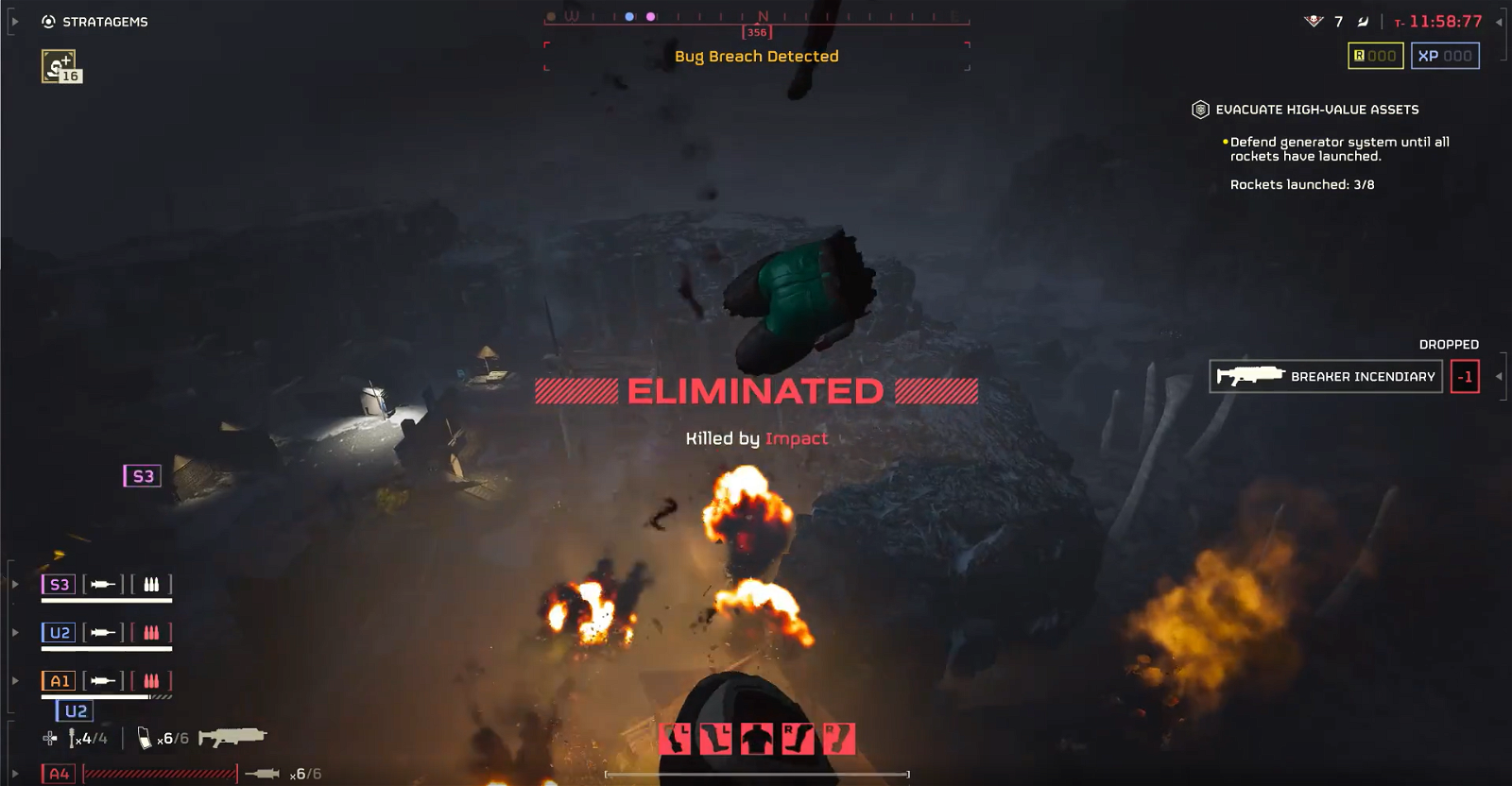 This Helldivers 2 player got sliced into pieces