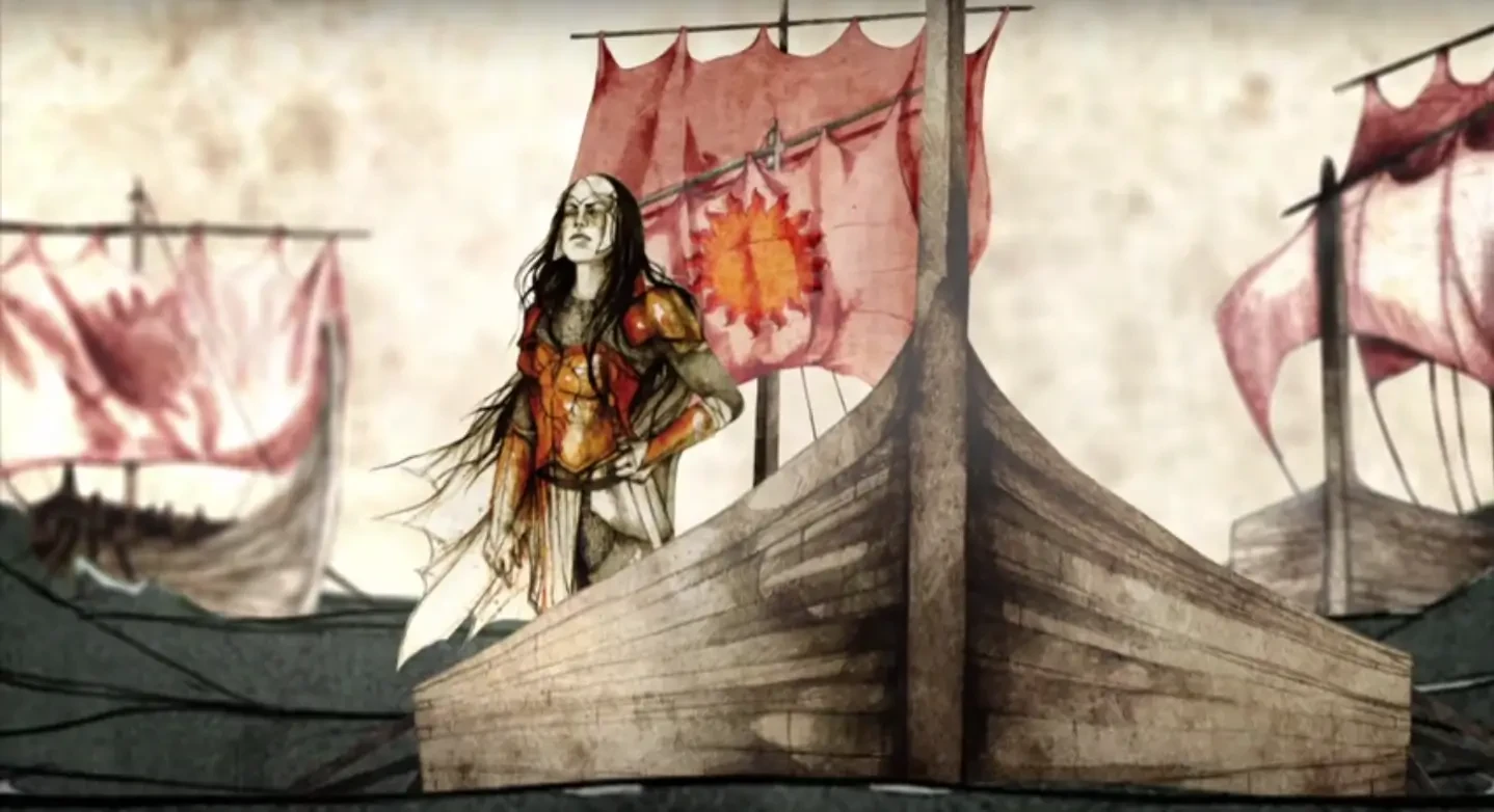 An illustration of Nymeria's Ten Thousand Ships