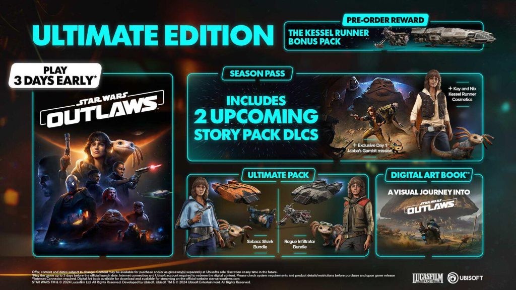 Star Wars Outlaws DLC selection