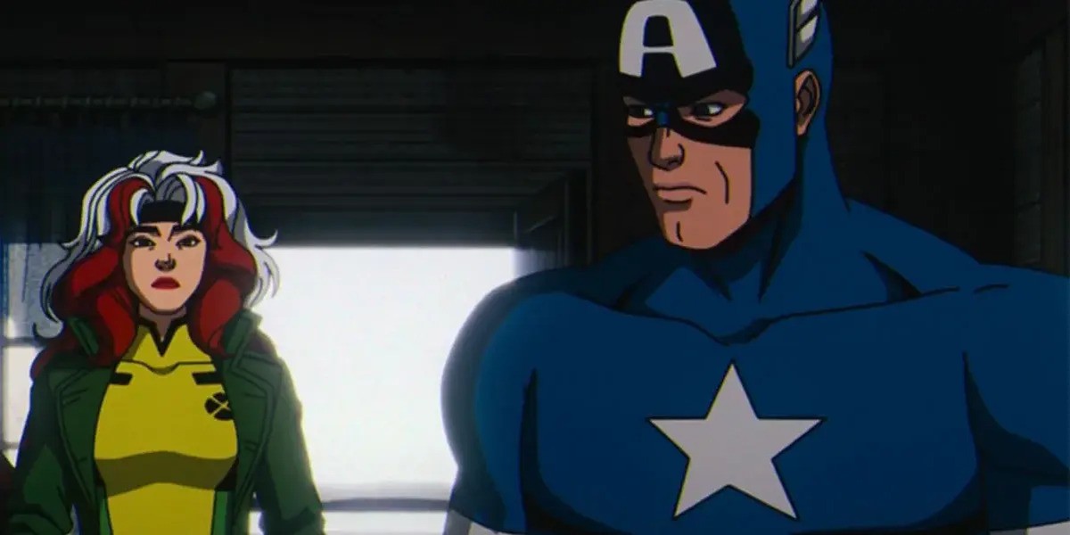 Captain America in X-Men '97 with Rogue