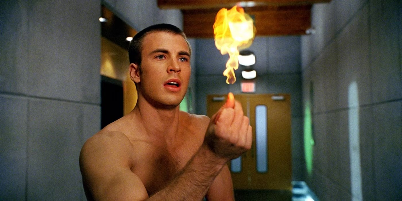 Chris Evans as Johnny Storm a.k.a the Human Torch in Fantastic Four