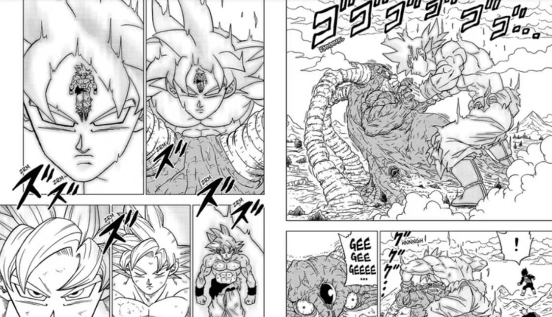 Goku's Giant Form Fighting Moro