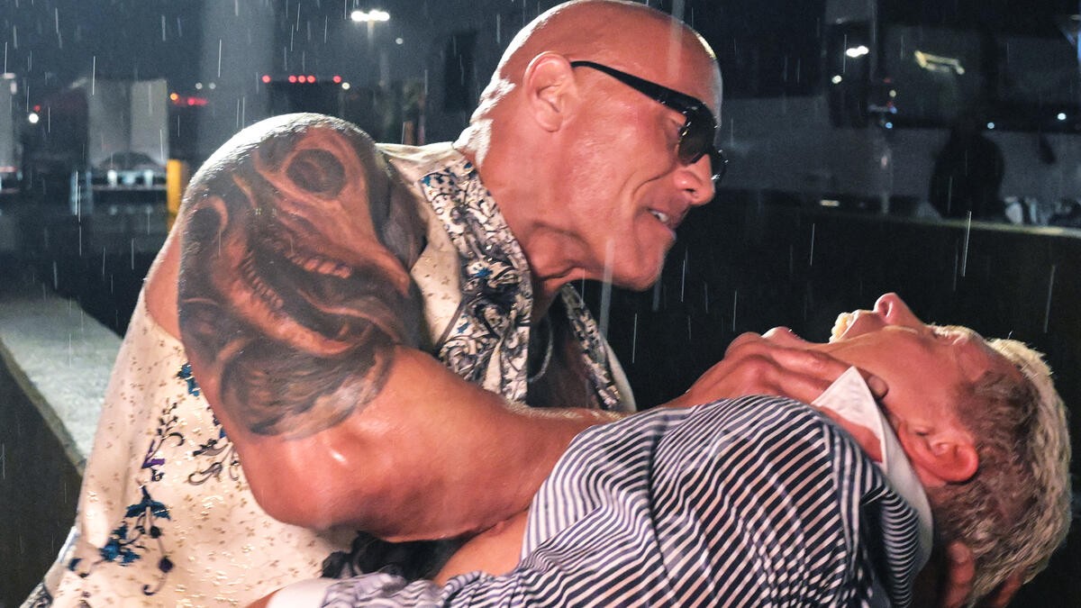 The Rock beats Cody Rhodes to a pulp at WWE Raw