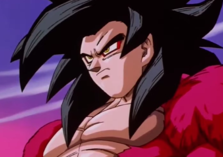 Goku in SSJ4 transformation in Dragon Ball GT