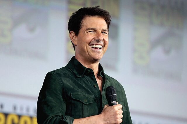 Tom Cruise speaking at the 2019 San Diego Comic Con International