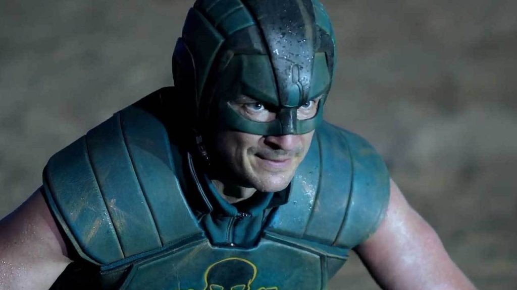 Nathan Fillion as T.D.K. in a scene from The Suicide Squad