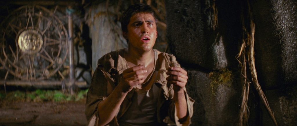 Alfred Molina baffled scene in Raiders of the Lost Ark