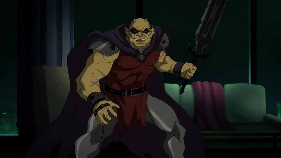 Etrigan the Demon weilding his sword in Justice League Dark: Apokolips War