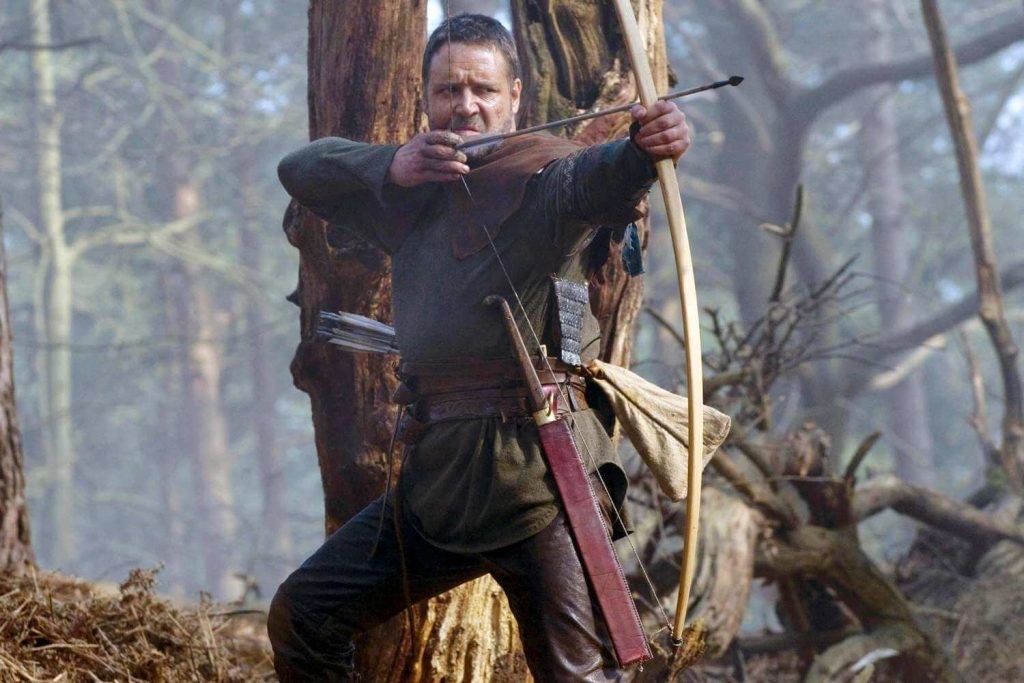 Russell Crowe in a still from his movie on Hood.