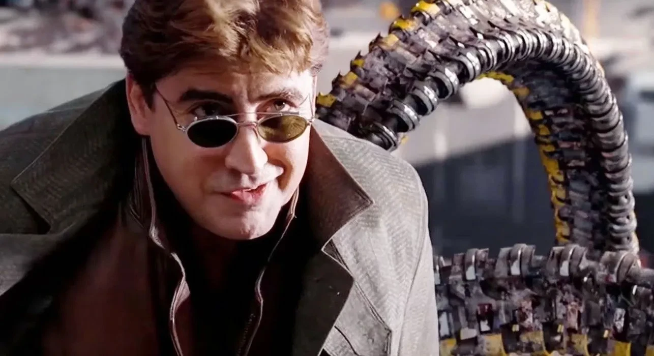 Alfred Molina's signature look as Doc Ock in Spider-Man 2