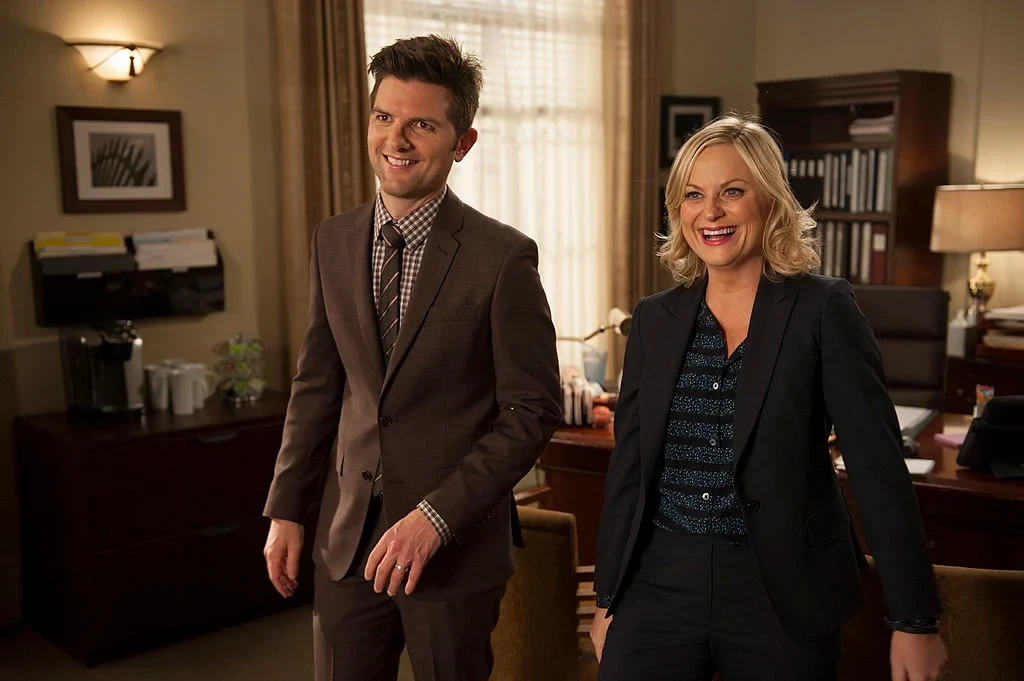 Adam Scott and Amy Poehler in parks and rec