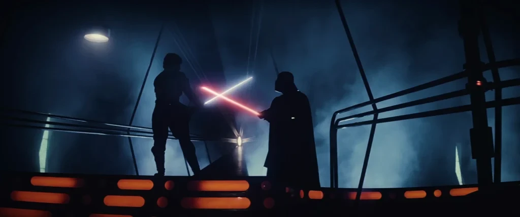 Luke and Darth Vader's fight in The Empire Strikes Back.