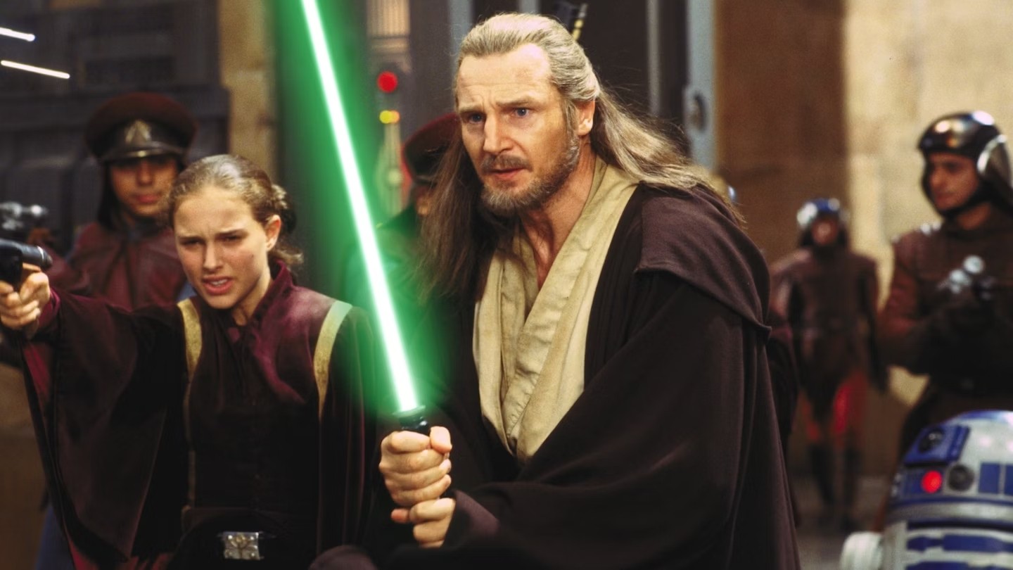 Liam Neeson and Natalie Portman in a still from Star Wars: Episode 1 - The Phantom Menace