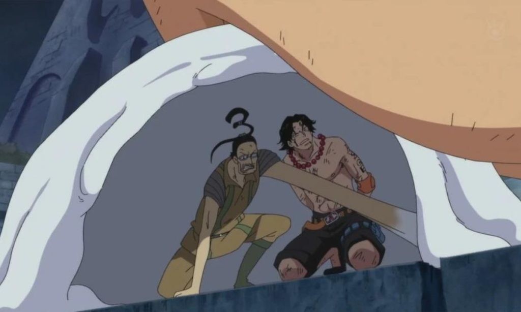 Mr. 3 and Ace in One Piece