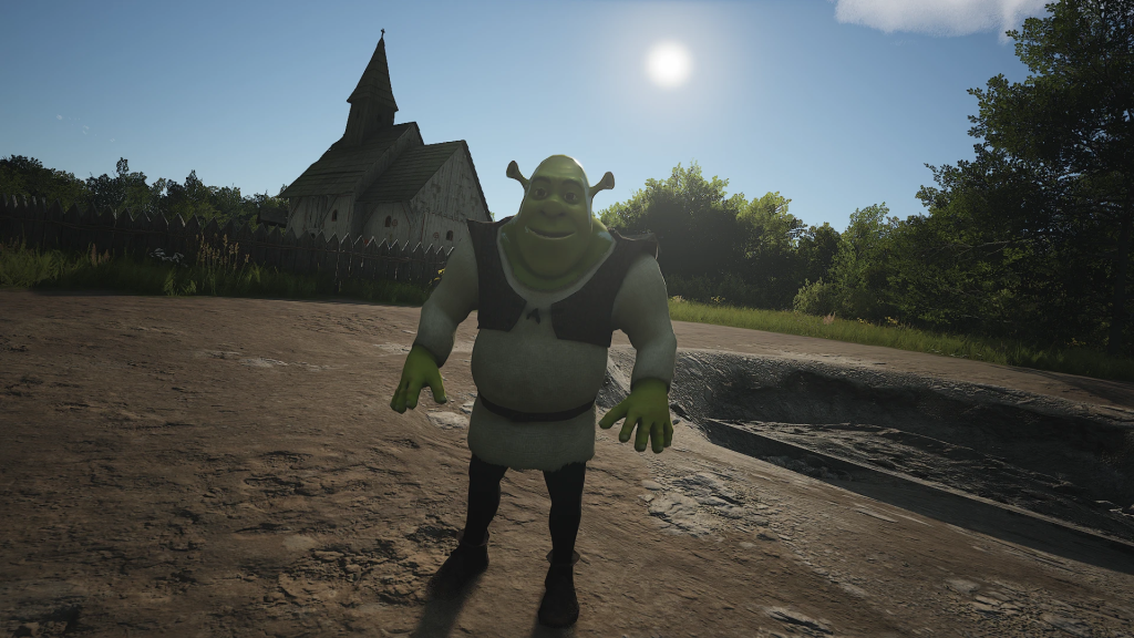 The Shrek mod in Manor Lords.