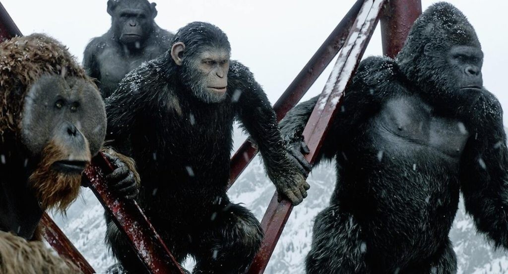 A still from War for the Planet of the Apes