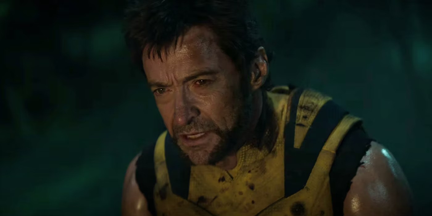 Hugh Jackman in a moment of weakness in  the trailer of Deadpool & Wolverine