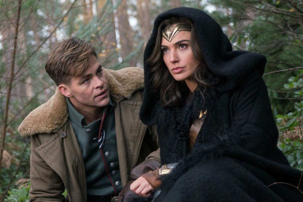 Pine and Gadot in a still from the 2017 movie.