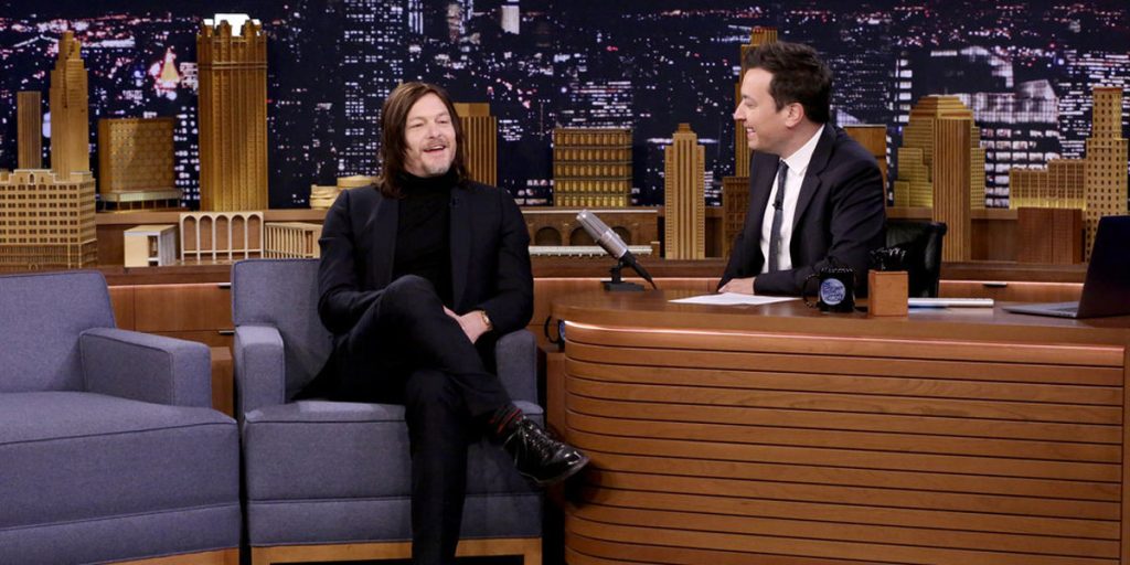 Norman Reedus  on a talk show