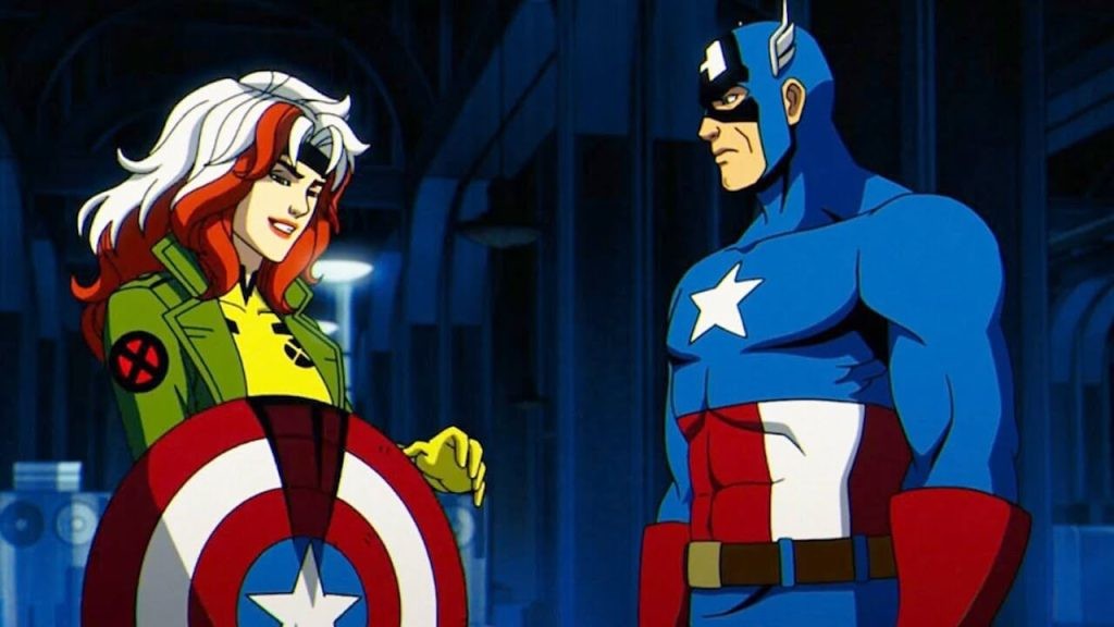 Rogue vs Captain America in the currently ongoing series.