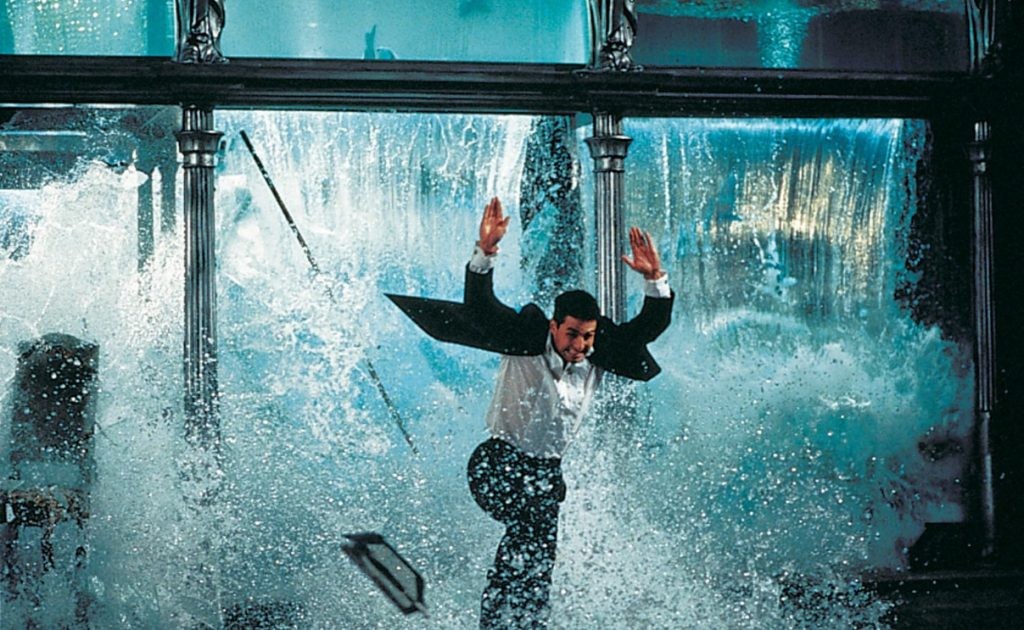 Tom Cruise in Mission: Impossible in a action scene