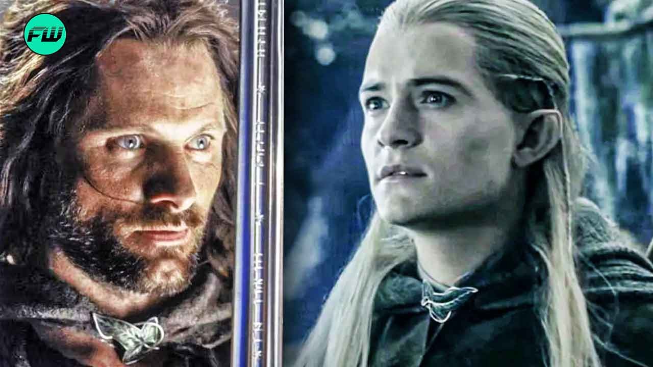 Aragorn's Sword and Orlando bloom in Lord of The Rings