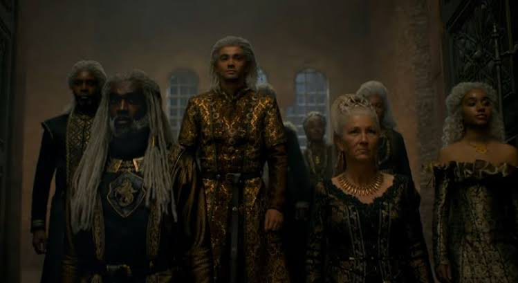 A still from the Velaryon family from House of the Dragon