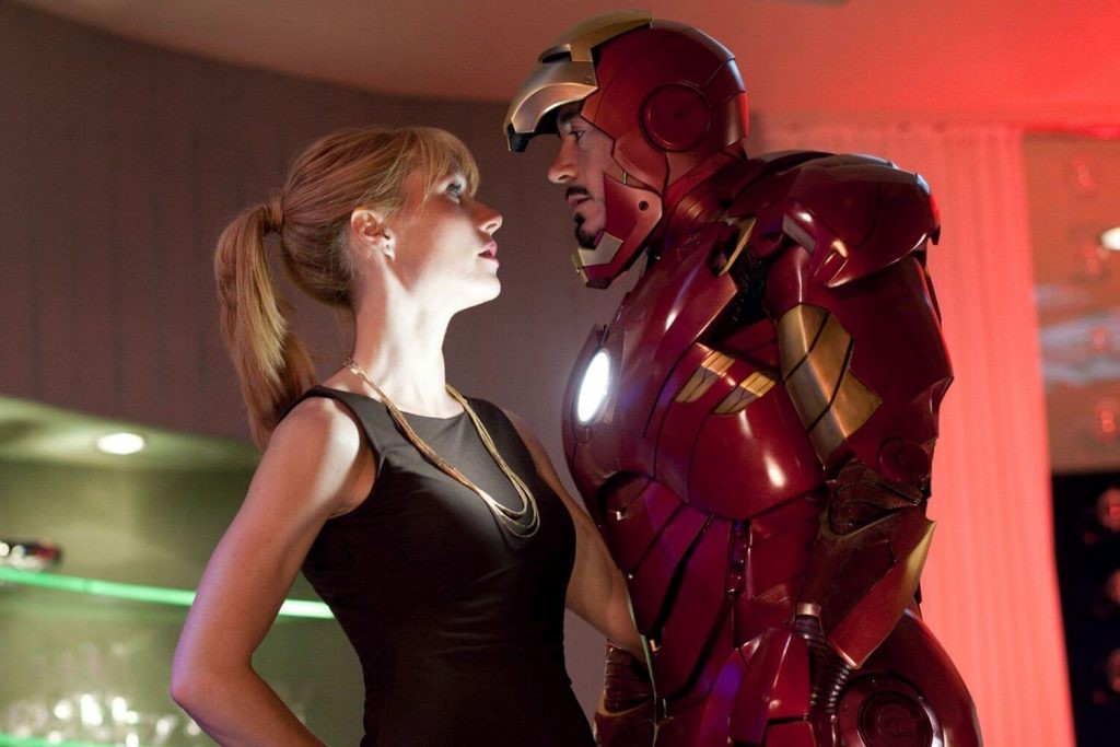 Pepper Potts and Tony Stark in the MCU.