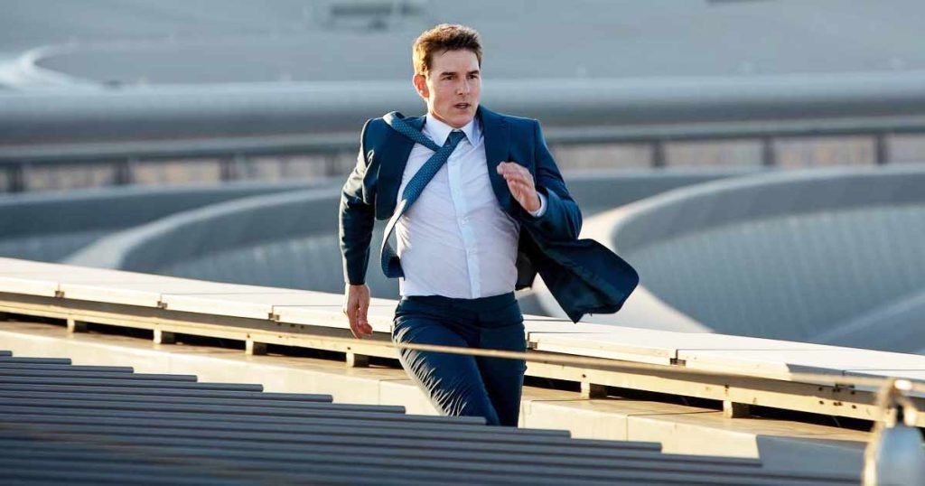 Tom Cruise in Mission Impossible 7.