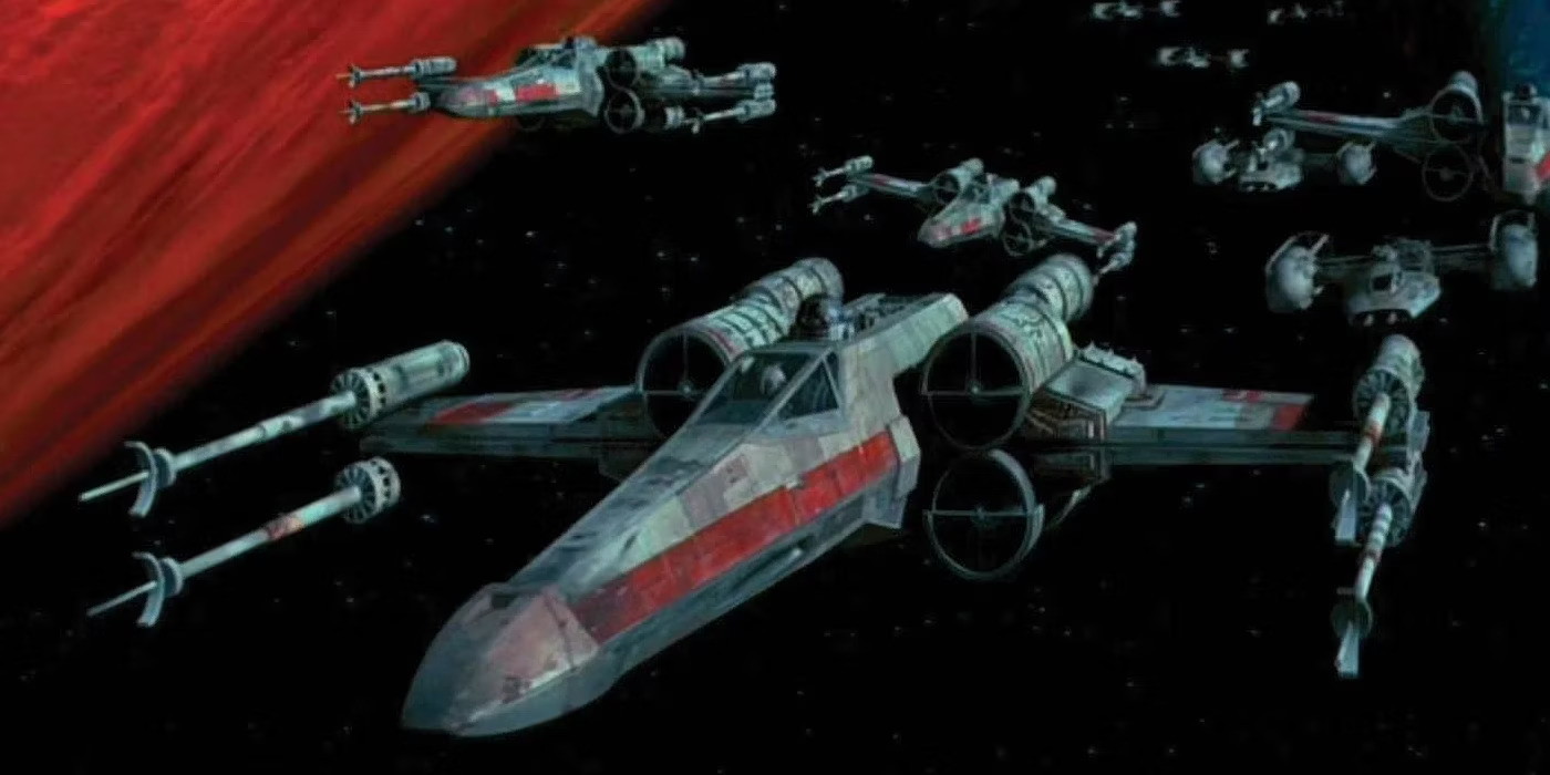 The Battle Of Yavin featuring thrilling X-wing battles in 1977's Star Wars