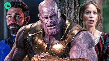 Josh Brolin as Thanos, John krasinski and Emily Blunt