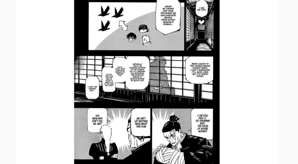 Todo and Mei Mei's planning, as shown in flashback scene of manga.