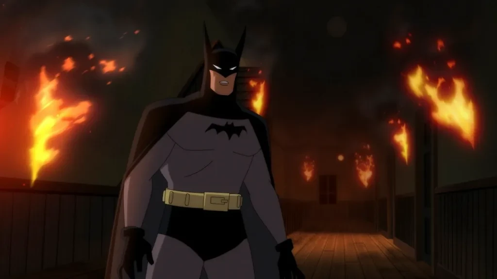 Batman's 1940s inspired costume from Bruce Timm's Batman: Caped Crusader (via Prime Video)