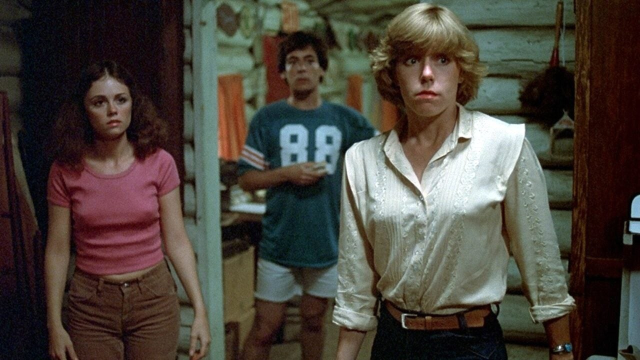 A still from Friday the 13th (1980) featuring Adrienne King